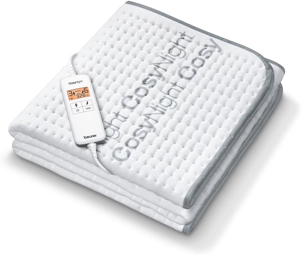Subpat termic Beurer UB 190 CosyNight Comfort, control de la distanță prin aplicație și Amazon Alexa, două zone de temperatură