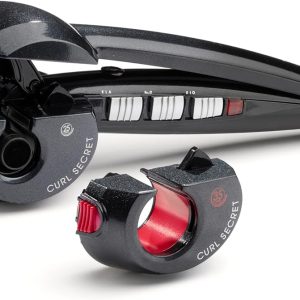 BaByliss Paris Curl Secret Ionic 2, modelator de bucle automat cu 2 atasamente pentru bucle mari si mici, valuri, valuri de plaja, potrivite pentru par subtire pana la des, C1300E, negru, 35 x 25 mm