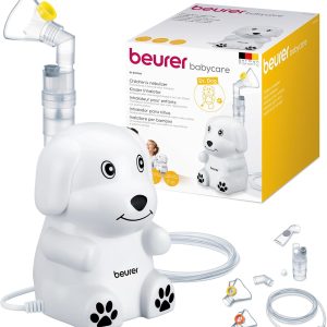 Inhalator Beurer IH 24 pentru copii, cu design potrivit pentru copii, pentru nebulizarea medicamentelor lichide, de la 6 luni, performanță ridicată de nebulizare și timp scurt de inhalare, mască din silicon pentru piele sensibilă