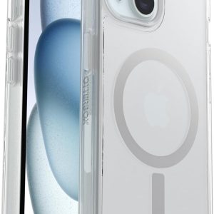 Carcasă transparentă OtterBox Symmetry pentru SKITTLES pentru MagSafe, rezistentă la șocuri, căderi, subțire și de protecție, testată de 3 ori conform standardelor militare, transparentă