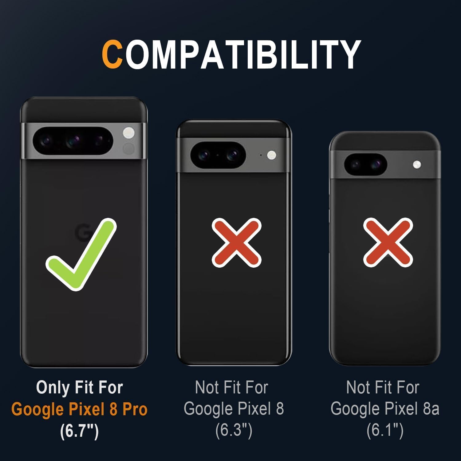 Carcasă magnetică cu suport pentru Google Pixel 8 Pro, compatibilă cu MagSafe, silicon lichid, rezistentă la șocuri și zgârieturi, neagră - Image 2