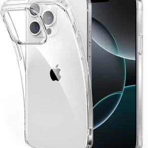Carcasă transparentă pentru iPhone 16 Pro Max [Carcasă din silicon] [100% transparentă] [Material german] [Ultra subțire] Carcasă transparentă pentru telefon mobil Apple iPhone 16 Pro Max