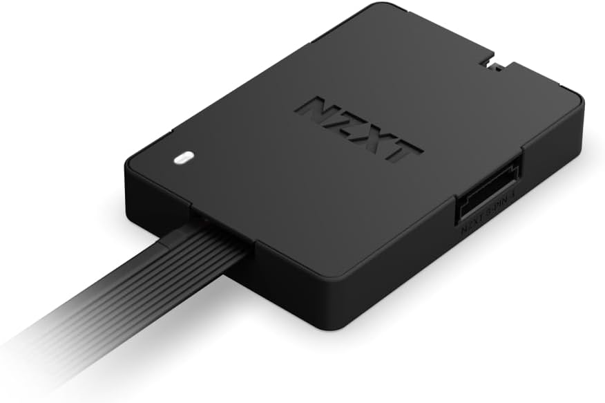 Hub de control NZXT - Iluminare RGB digitală și control al ventilatoarelor PWM - Controlează până la 5 ventilatoare PWM sau 4 ventilatoare NZXT cu cadru unic - Susținut de software CAM