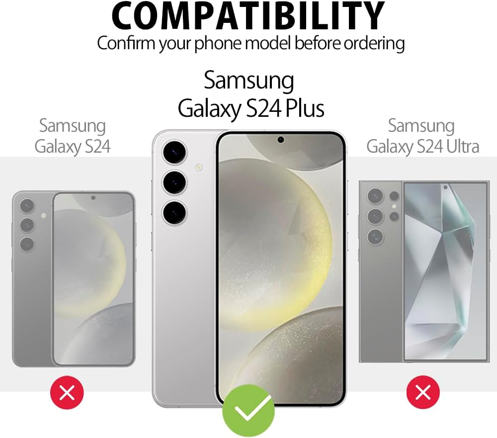 Carcasă MyGadget pentru Samsung Galaxy S24 Plus, husă de telefon mobil cu strat dublu și protecție pentru cameră, husă cu căptușeală interioară și exterior din silicon, roz - Image 2
