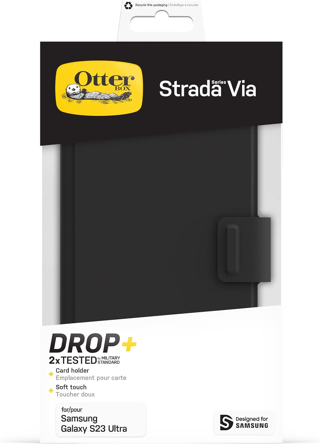 Husă OtterBox Strada Via pentru SLICKSHOES, rezistentă la șocuri, căderi, subțire, confortabilă, cu suport pentru carduri, testată de 2 ori conform standardelor militare, neagră - Image 2