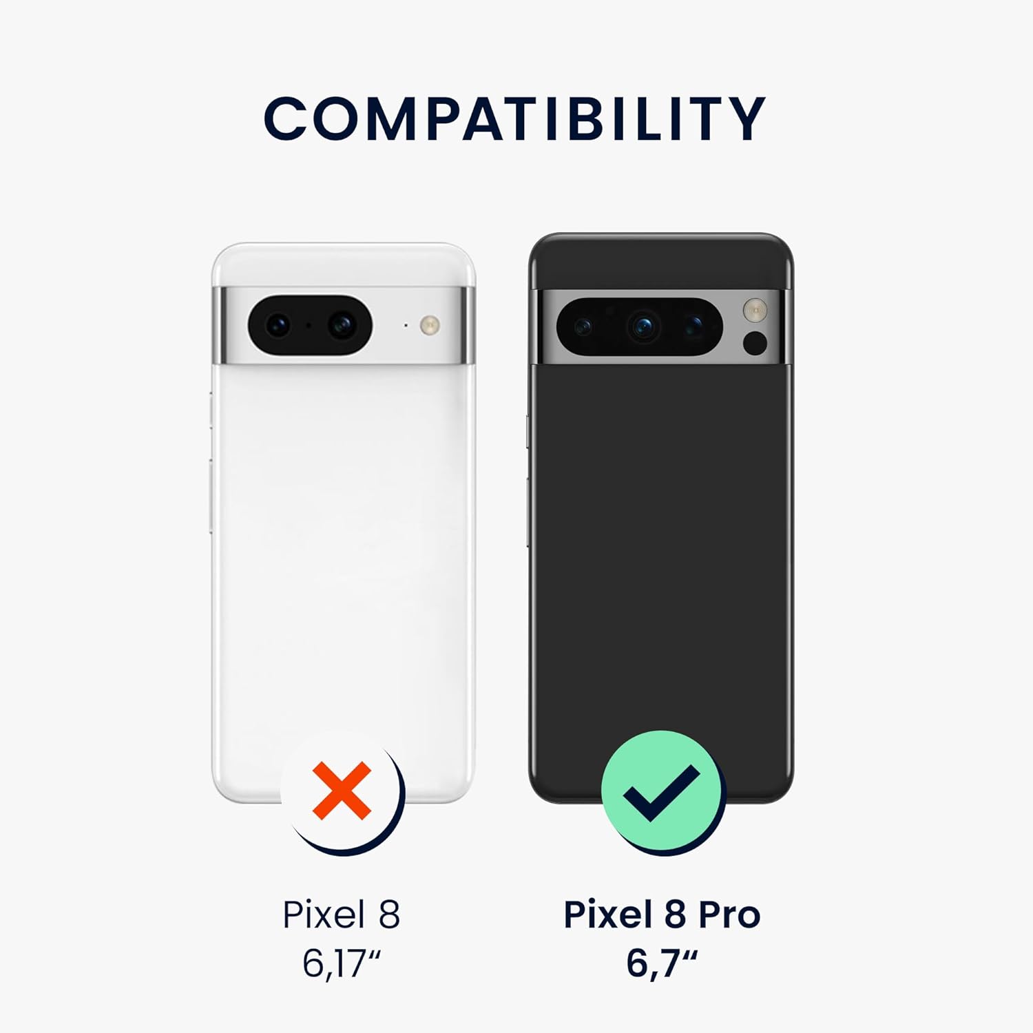 kwmobile Husă de telefon mobil pentru Google Pixel 8 Pro, Husă pentru Pixel 8 Pro - Husă din silicon - Încărcare wireless - Deep Ocean - Image 2