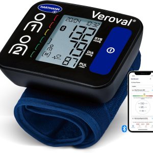 Tensiometru Veroval Compact + pentru încheietura mâinii BPW 26, ușor de utilizat, măsurare triplă, transfer de date către aplicație, Bluetooth