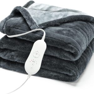 PTLYe Pătură moale pentru toate anotimpurile, din blană artificială, lavabilă, pentru interior/exterior, cu căldură, esențială pentru rulote001