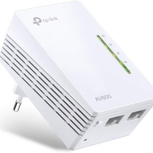 TP-Link TL-WPA4220 AV600 WLAN N300 WiFi Powerline (max. 600Mbit/s Powerline, max. 300Mbit/s WLAN 2.4GHz, Plug & Play, compatibil cu toate adaptoarele Powerline, bucată) alb