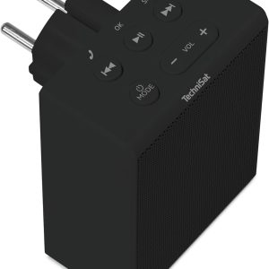 Radio cu priză TechniSat Viola - Radio FM compact pentru priză (Bluetooth, apeluri hands-free, butoane pentru utilizare de aproape, 30 de amintiri preferate, difuzoare mono de 1,5 W) negru