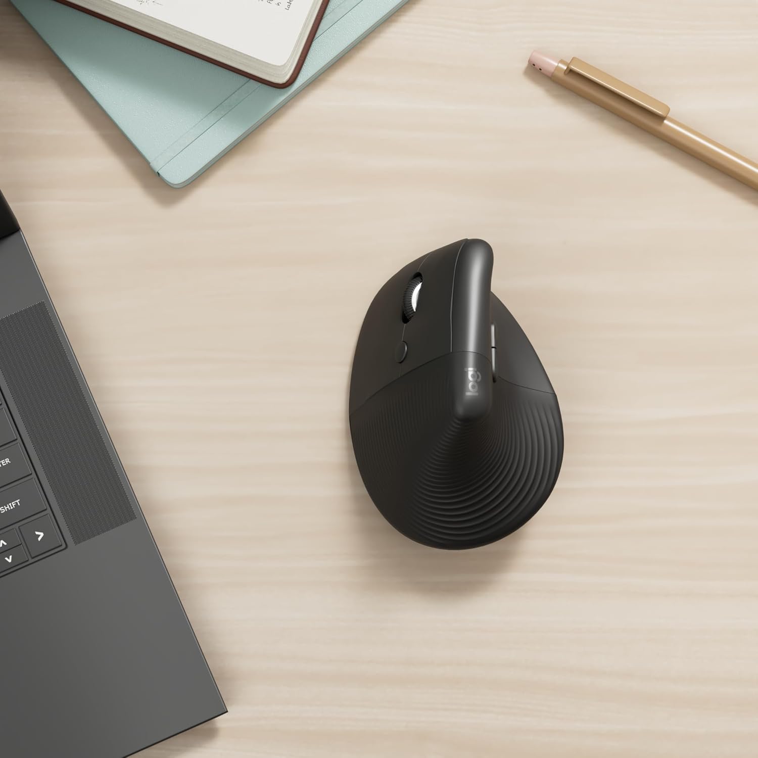 Mouse ergonomic wireless Logitech - pentru stângaci, Bluetooth, gri, pentru stângaci - Image 2