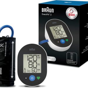 Tensiometru Braun ExactFit™ 2 pentru braț | Precizie dovedită clinic | Afișaj cu cod de culori | Manșetă universală | Pentru uz necomercial | BUA4050