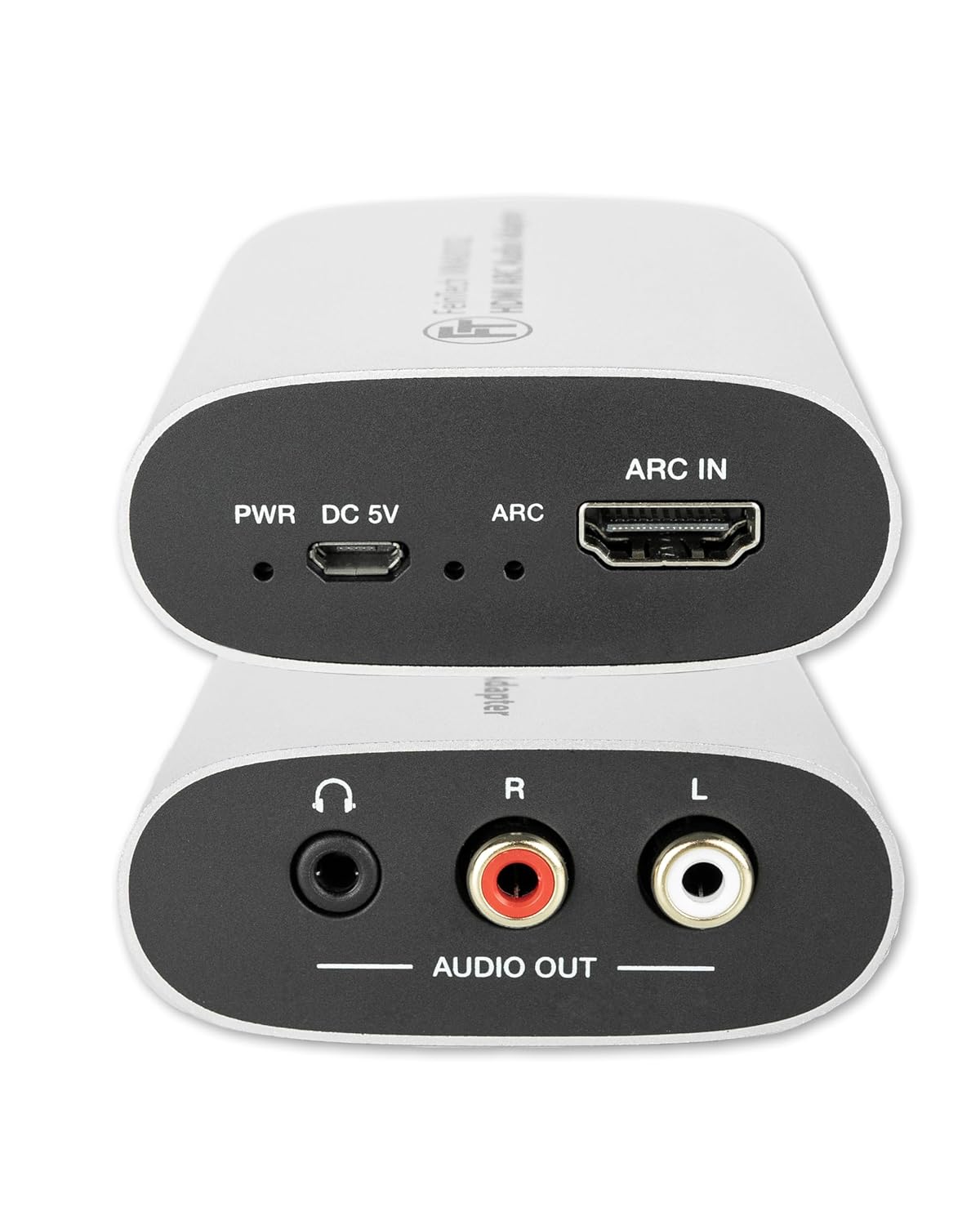 Adaptor extractor audio FeinTech VMA00102 HDMI ARC pentru televizor cu control al volumului pentru căști, sistem stereo, mufă AUX RCA de 3,5 mm