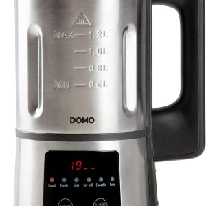 DOMO DO727BL Aparat de supă - 1,2 L - Blender cu 6 programe automate - Oțel inoxidabil/Negru