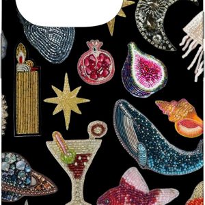 Carcasă Sun Moon Star Mosaic Charm Collage Y2K pentru iPhone 14 Pro