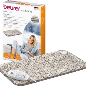 Pernă încălzitoare Beurer HK 123 XXL Nordic Cuddly, cu 3 niveluri de temperatură și oprire automată, lavabilă la mașină, fabricată în Europa, format XXL 60 x 30 cm, aspect de blană