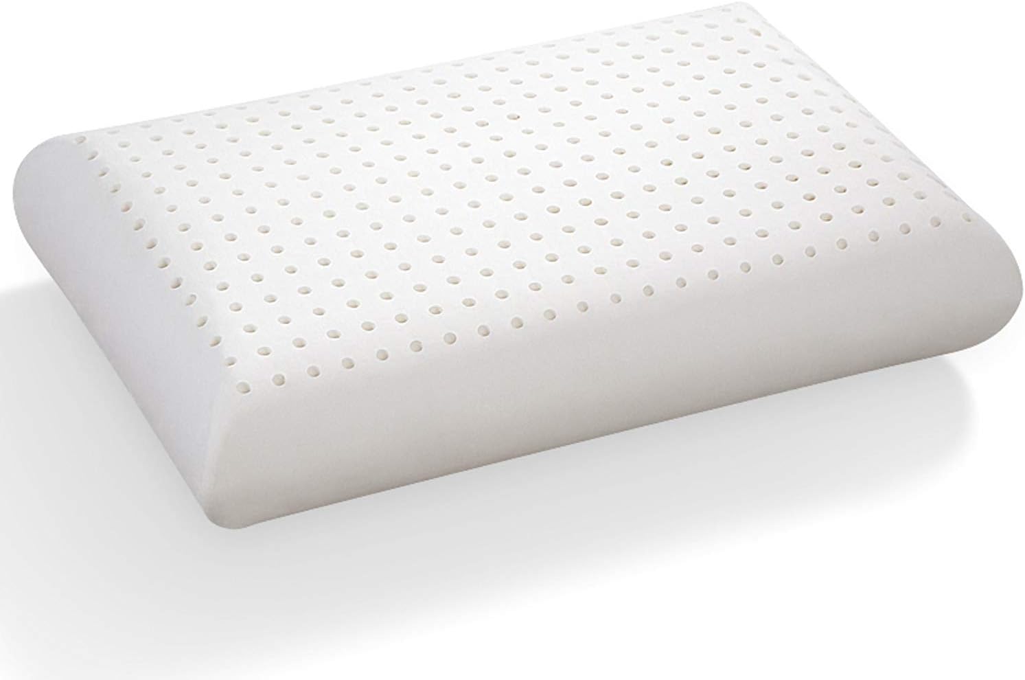 Pernă 100% latex cu formă clasică, înălțime 14 cm, față de pernă din bumbac (70 x 40 x 14 cm)