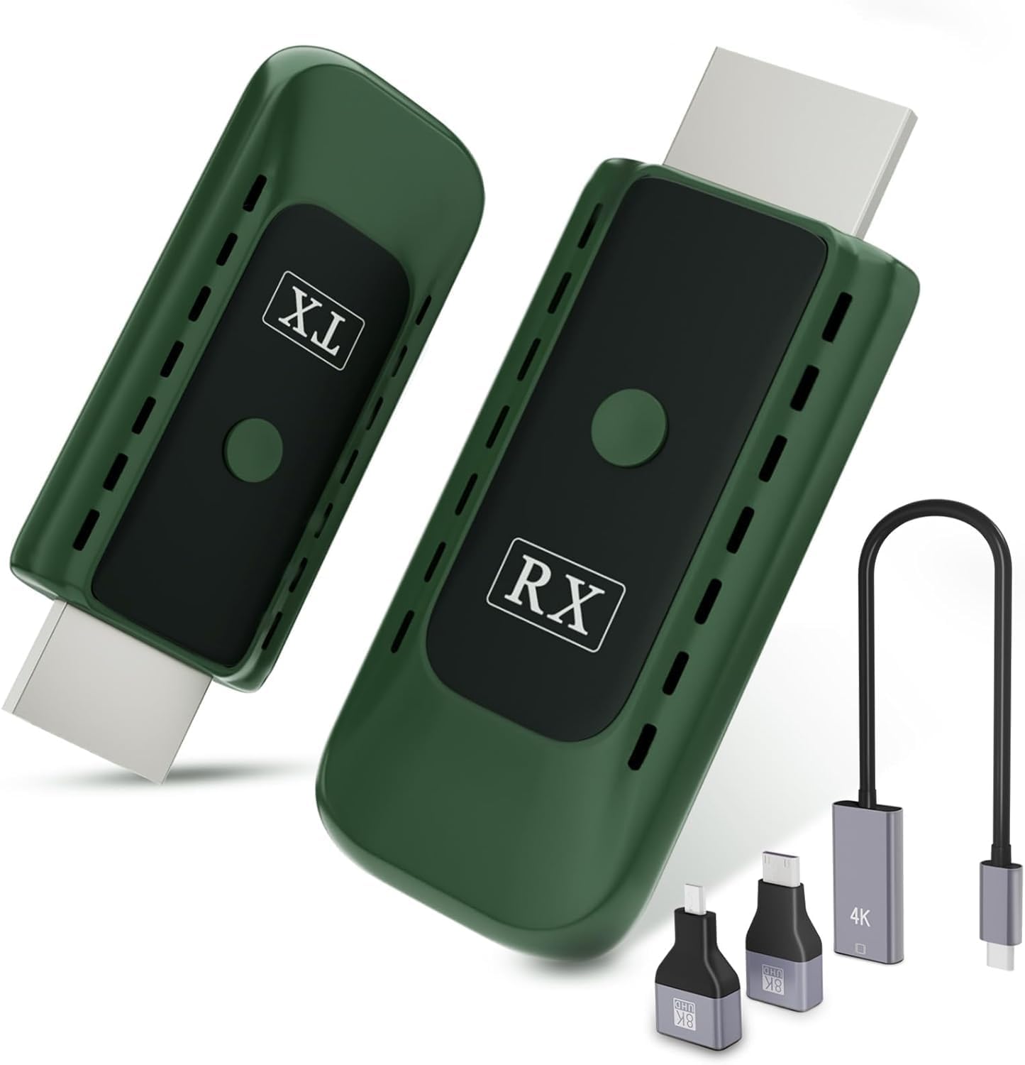Transmițător și receptor HDMI wireless, decodare 4K, 1080P 60Hz, bandă duală 2.4G/5.8G, rază de acțiune 30M, transmisie radio HDMI de la laptop, PC, cameră la televizor, proiector, monitor - Plug & Play