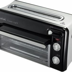 Prăjitor de pâine Tefal TL 6008 Toast n Grill 2 în 1, grătar și mini cuptor pentru prăjirea și coacerea la grătar a chiflelor, cornișelor, sandvișurilor, chiar și coacerea pizzelor mici
