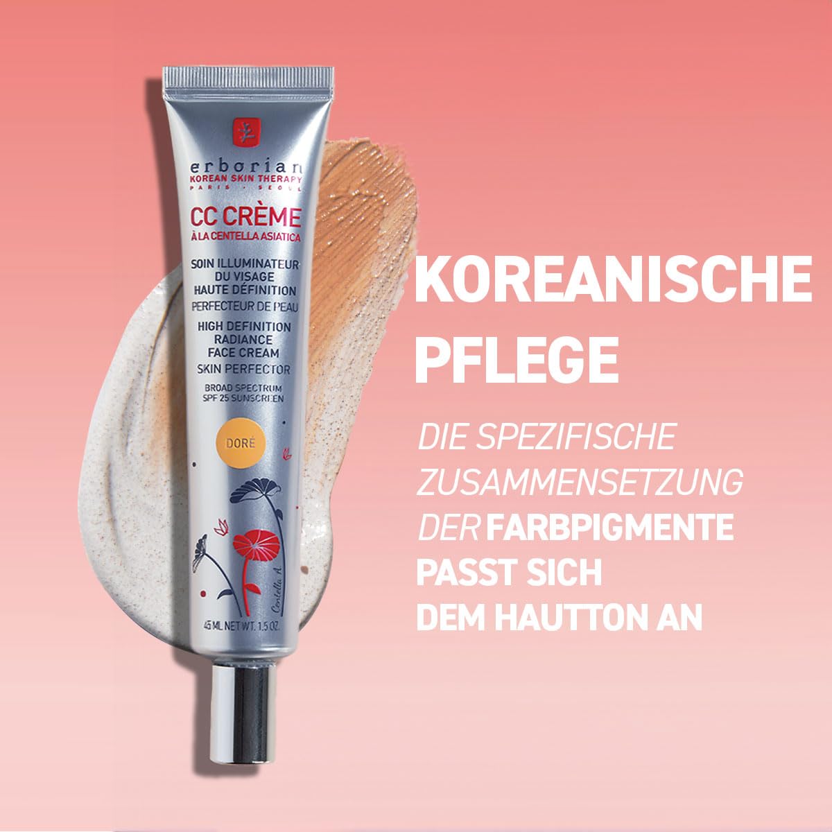 Erborian Cremă CC Coreeană Perfecționare a Tenului SPF25 - Doré - Image 3