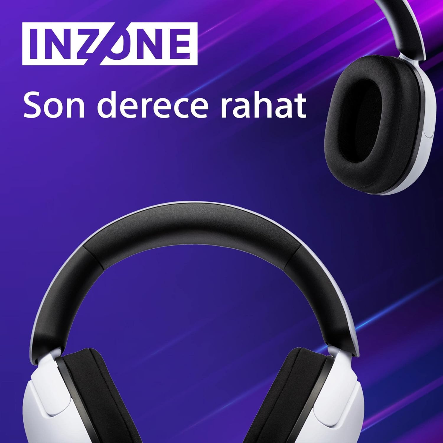 Căști de gaming Sony INZONE H3 - Sunet spațial 360° pentru jocuri - Microfon Boom de înaltă calitate - PC/PlayStation 5, Alb, Standarde - Image 5