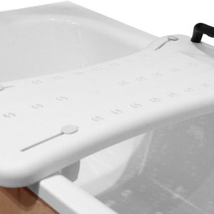 PEPE Mobility - Scaun de baie pentru seniori, Scaun de cadă din plastic, Scaun pentru baie, Tablă pentru vârstnici, Alb