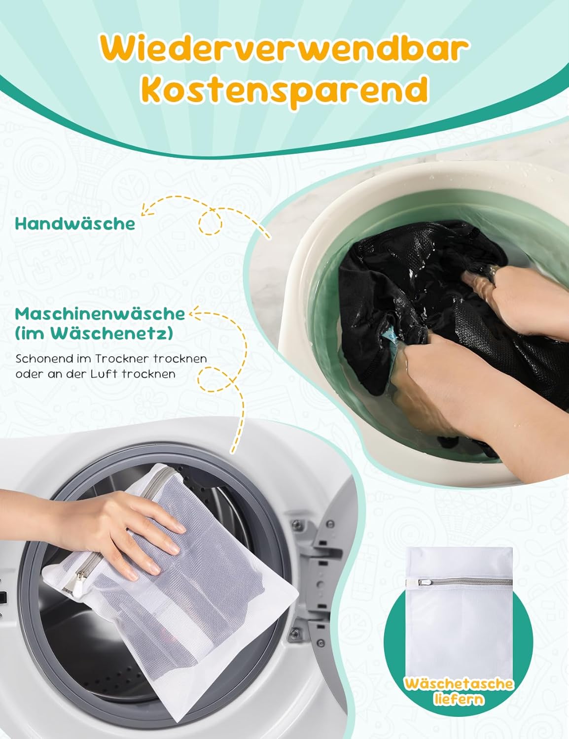 Boxeri Carer pentru băieți, pachet de 3, lenjerie intimă lavabilă din bumbac cu absorbție de 100 ml pentru pierderi urinare, enurezis, antrenament pentru curățenie și incontinență ușoară până la medie, mărimea L - Image 3