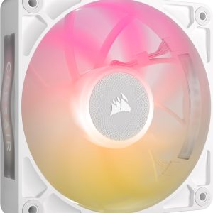 Ventilator CORSAIR iCUE LINK RX120 MAX RGB 120 mm PWM Gros - Presiune Statică Ridicată - Rulment Magnetic Dome - Ventilator Unic - Alb
