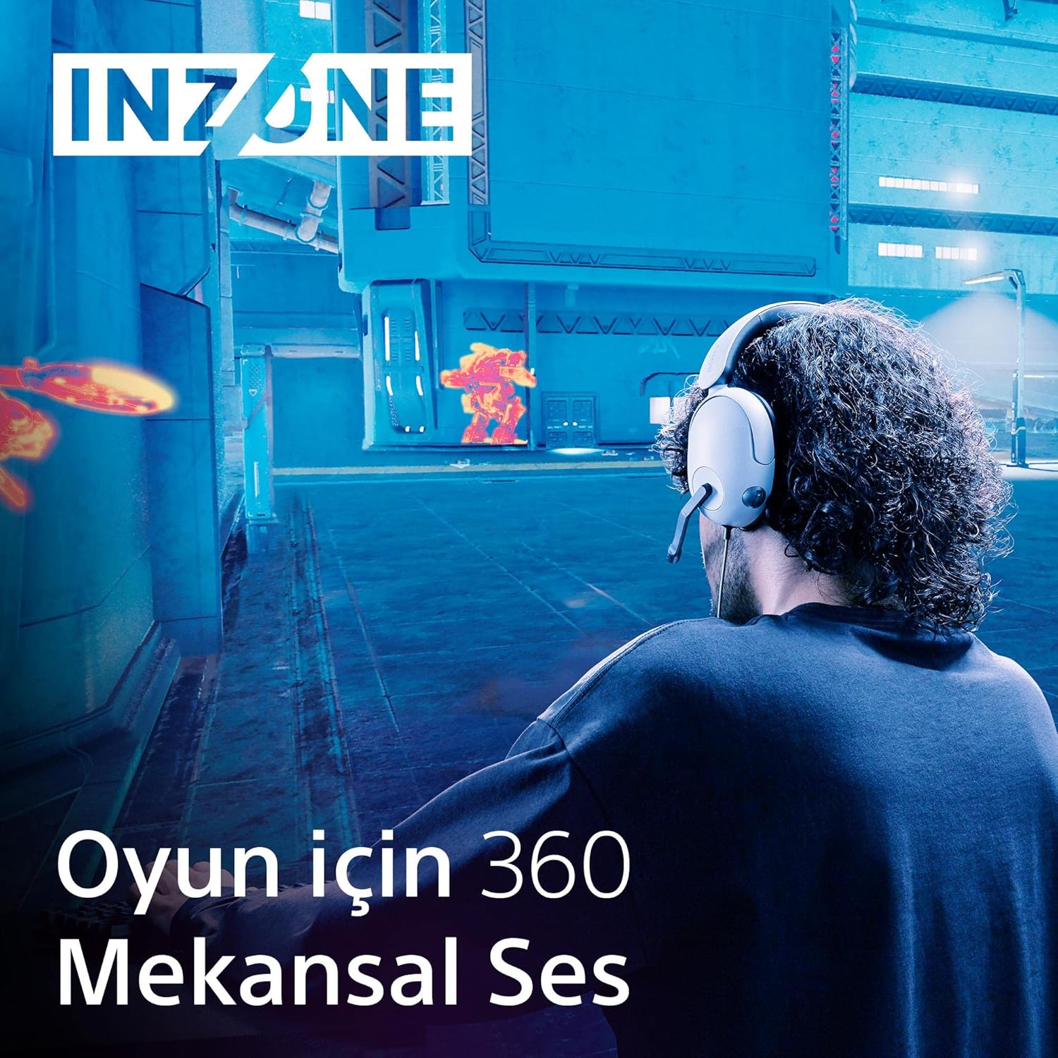 Căști de gaming Sony INZONE H3 - Sunet spațial 360° pentru jocuri - Microfon Boom de înaltă calitate - PC/PlayStation 5, Alb, Standarde - Image 4