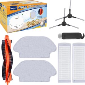 Accesorii KEEPOW pentru aspiratorul robot Xiaomi Mi Robot Vacuum S12 / Mop Pro/Mop P/2S, piese de schimb, 1 perie principală, 2 perii laterale, 2 filtre HEPA, 2 șervețele, 1 instrument de curățare