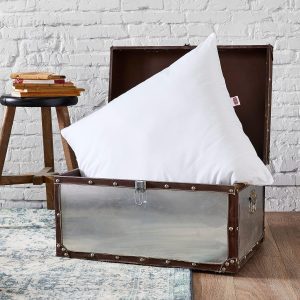 DODO Set de 2 perne anti-acarieni, 60 x 60 cm, confort mediu, sintetice Amazon, gonflabile, durabile și ecologice, lavabile la mașină la 40°C, albe