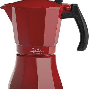 Espressor Jata HOGAR HCAF2006 din aluminiu, cu capacitate de 6 căni, pentru toate tipurile de plite, inclusiv inducție, mâner special anti-arzător
