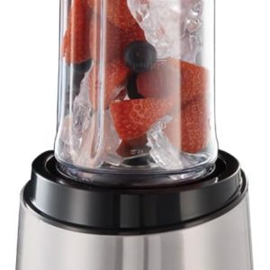 Blender Russell Hobbs - Mixer vertical și aparat de smoothie la pachet [Motor de 23.500 RPM] Include 1 recipient de amestecare 600 ml (fără BPA, lavabil în mașina de spălat vase și rezistent la spargere, inclusiv capac), tocător, oțel inoxidabil