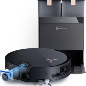 Aspirator robot ECOVACS DEEBOT X8 PRO Omni cu funcție de mop, trotinetă OZMO cu ștergere continuă și autocurățare, 18.000 Pa, stație 12 în 1, curățare cu mop și apă caldă 40-75°C, YIKO-GPT