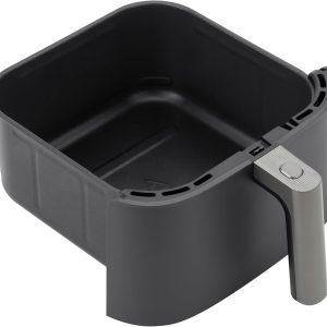Coș de schimb original pentru friteuza cu aer cald Cososi TurboBlaze, 6L, accesorii Cosori pentru friteuza cu aer cald CAF-DC601-KEU, strat antiaderent, lavabil în mașina de spălat vase, CRP-DC601RB-KEU, gri închis