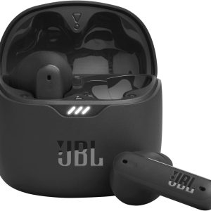 Căști intraauriculare JBL Tune Flex TWS, impermeabile, True Wireless, cu anulare a zgomotului, negre, până la 32 de ore de redare a muzicii