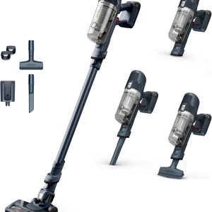 Aspirator cu baterie Rowenta X-Pert RH6831EO 6.60, putere 100 W, autonomie 45 de minute, wireless și fără sac, cap de perie LED, foarte ușor, recipient de praf de 0,55 l, include duză pentru spații înguste și suport de perete, negru