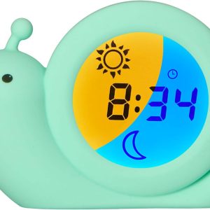 Alecto BC100BUNNY Lumină de noapte și ceas deșteptător educațional pentru antrenamentul somnului Iepure (Verde Mentă)