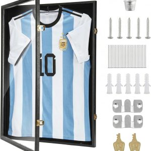 Ramă pentru tricou 60 x 80, ramă 3D pentru tricou de fotbal - ramă mare pentru obiecte, pentru copii și adulți, tricou de baschet, negru