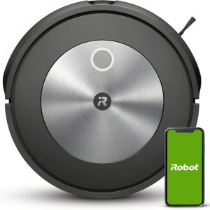 Aspirator robot iRobot Roomba j7 cu funcție WLAN, cartografiere și două perii de cauciuc pentru toate etajele - detectare și evitare a obiectelor - învață, cartografiază și se adaptează la locuința ta
