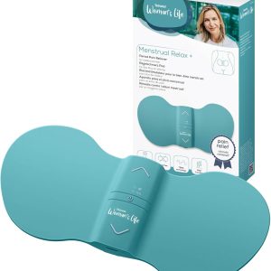 Beurer EM 55 Menstrual Relax+, Compresă menstruală cu funcție TENS și de căldură, pentru dureri menstruale și dureri cauzate de endometrioză, ameliorare naturală, suprafață de căldură extra mare, portabilă, baterie inclusă