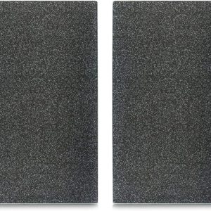 Zeller 26255 Huse/Tocătoare pentru Plită, Set de 2, Design Granit, Sticlă, Antracit, 52 x 30 x 0,8 cm