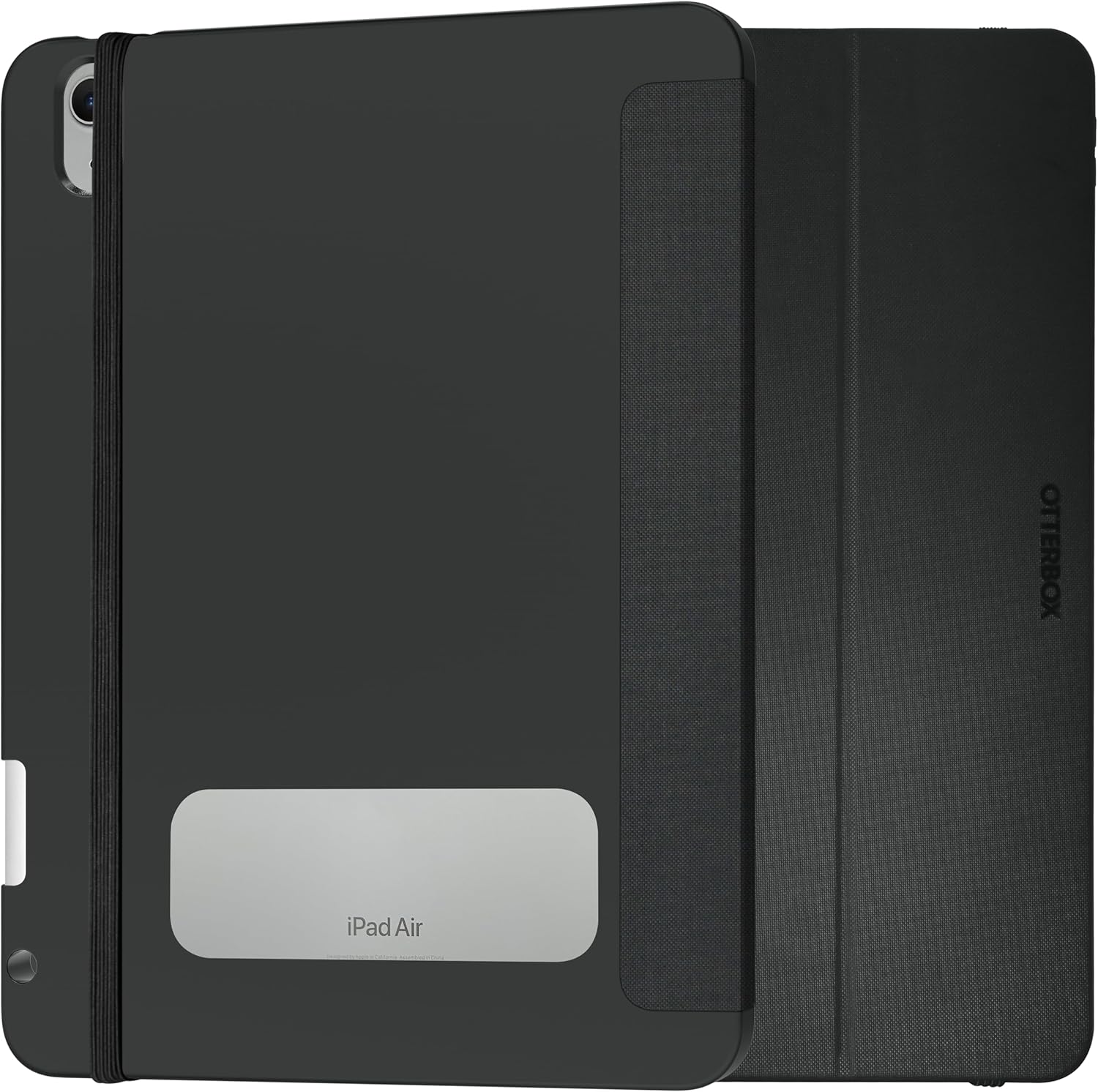 Husă OtterBox React Folio pentru iPad Air 11 inch (M2/M3/M4) iPad Air 10.9 inch (2022/2020), rezistentă la șocuri, căderi, ultrasubțire, testată conform standardelor militare, neagră, fără ambalaj de vânzare cu amănuntul