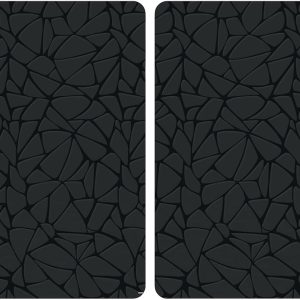 KESPER - 3753413 Tocător din sticlă / Material: Sticlă securizată ESG, Dimensiuni: 50 x 28,5 cm, Grosime: 0,4 cm, Înălțime picior: 0,3 cm, Folie cu motiv: Mozaic gri/negru