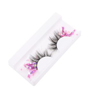 Gene false cu sclipici și extensii de gene artificiale fluorescente pentru femei, gene false decorative pentru petreceri