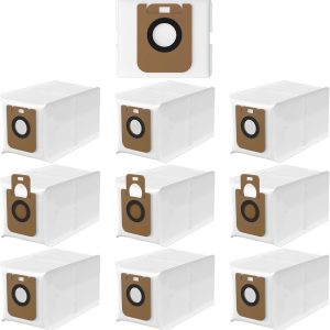 DOBIGER Pachet de 10 saci de aspirator compatibili cu stația de bază pentru aspirator robot Dreame D10s Plus/Dreame D10 Plus