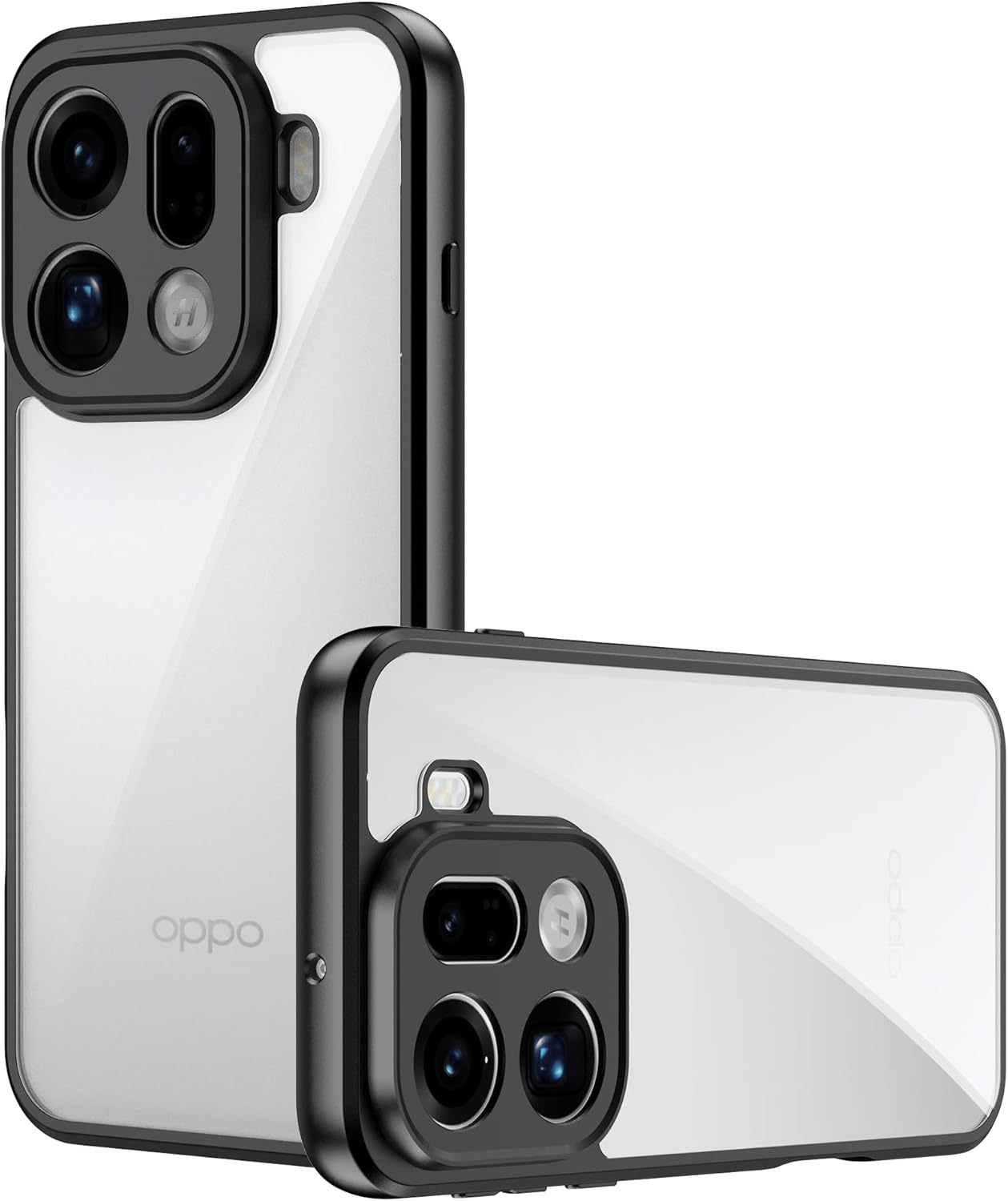 Carcasă Lemxiee pentru Oppo Find X9 Pro cu protecție anti-amprentă și împotriva căderilor și carcasă de protecție din silicon flexibil antiderapant + acril transparent pentru telefon mobil