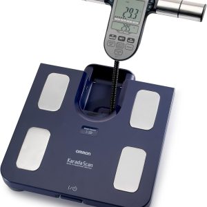 OMRON BF511 este un monitor de compoziție corporală validat clinic, cu 8 senzori de precizie pentru măsurarea întregului corp - albastru