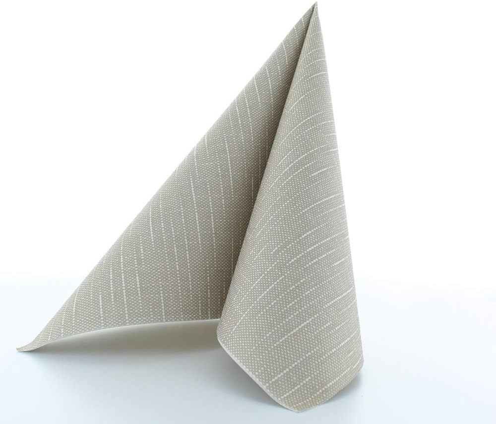 Șervețele de masă Mank Airlaid 40 x 40 cm | Șervețele de masă premium de unică folosință | Materiale textile și absorbante | Perfecte pentru evenimente și petreceri | Pachet de 50 | Stockholm (Gri) - Image 3