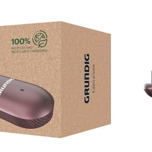 Perie de netezire wireless GRUNDIG HB 6450 Snapstyle, 3 niveluri de temperatură, baterie Li-Ion, timp de funcționare de până la 40 de minute, acoperire ceramică, funcție ionică, încărcare USB cu husă de catifea, violet